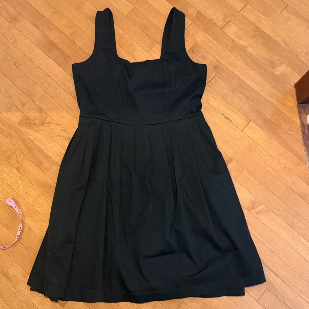 White House Black Market Black Sleeveless Fit-and-Flare Mini Dress - Picture 8 of 10